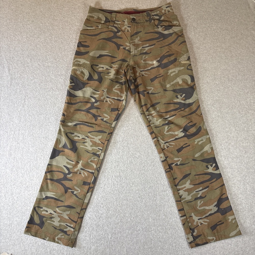 Wrangler Outdoor Camo Men's Pants 32x32 Lightweight Hiking Minor Bleach Stain